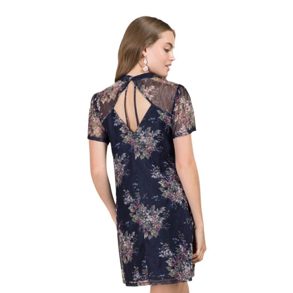 Blue Rain Boho Floral Mini Shift Dress